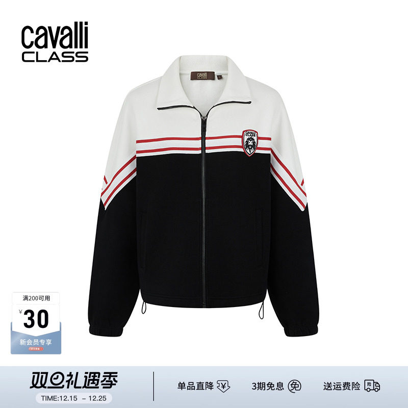 CavalliClass色刺绣复古外套运动