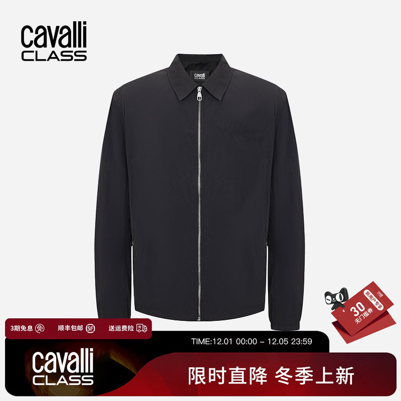 Cavalli Class卡沃利男装新款时尚翻领夹克25秋季休闲商务短外套