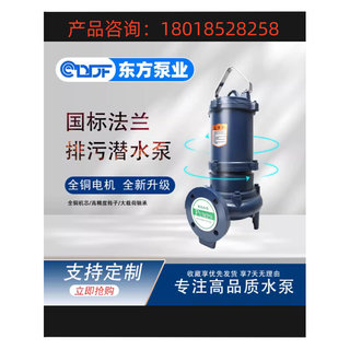 上海东方泵业 65WQ11201A排污潜水泵 东方水泵