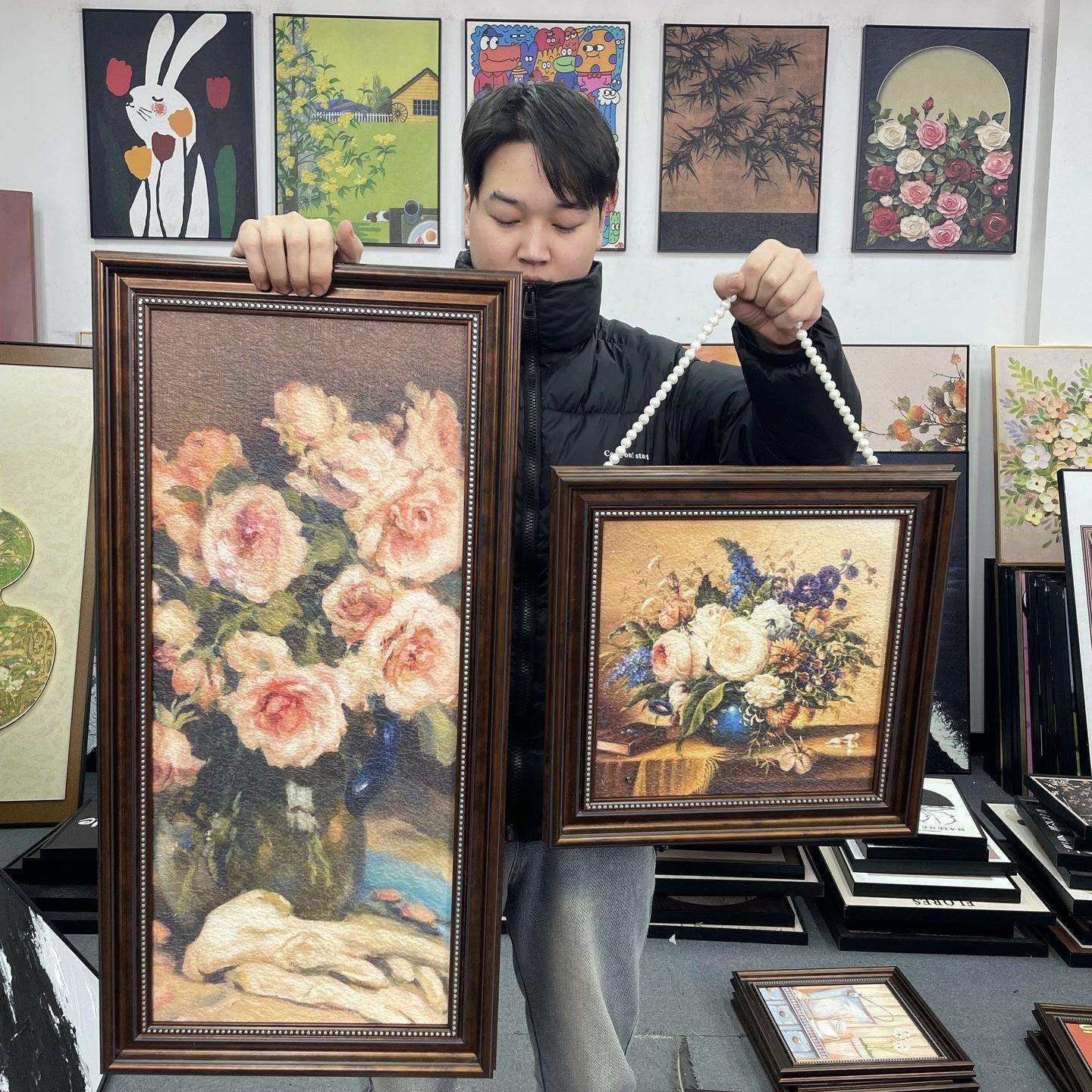 法式花卉装饰画中古风餐厅画法式组合壁画S002卧室床头花瓶二联48,金属材料及制品,金属加工件/五金加工件,淘宝优惠券,粉丝福利购,淘宝优惠卷