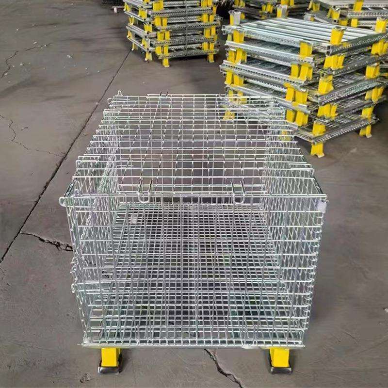 铁笼金属推车折叠式可移动货架铁框周转耐用铁笼子台车