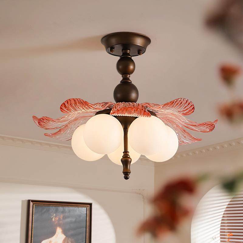 卧室吸顶灯中古风美式复古主卧灯具设计师法式高端书房灯