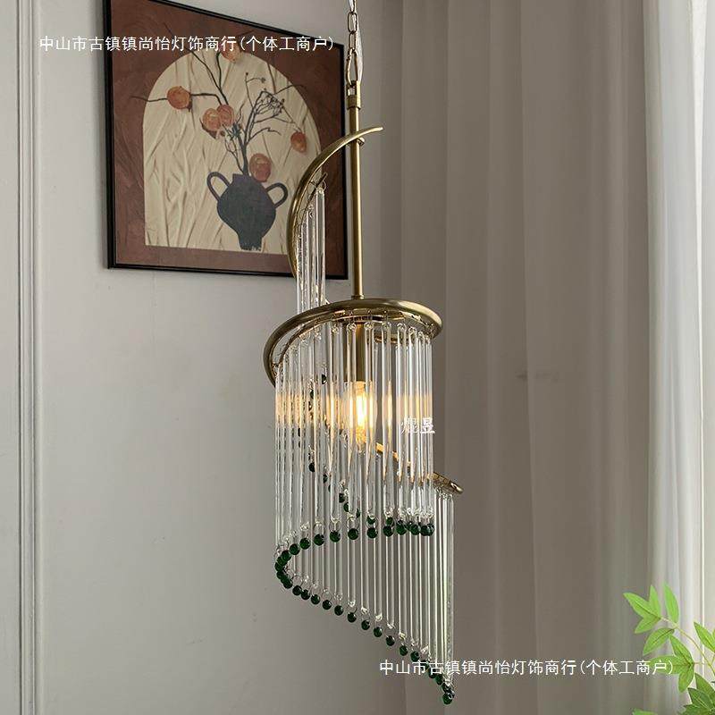 法式复古床头小吊灯美式轻奢墨绿流苏卧室餐厅吧台复式旋转楼梯灯,金属材料及制品,金属加工件/五金加工件,淘宝优惠券,粉丝福利购,淘宝优惠卷