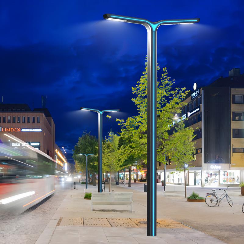 太阳能庭院灯厂家景区户外景观灯花园led庭院灯3米小区道路灯超亮