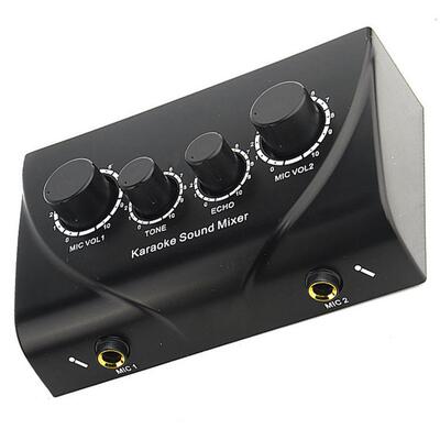 跨境karaoke功放前级卡拉OK效果器混音器混响器调迷你调音台