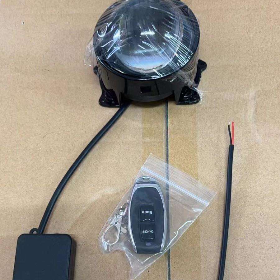 热销汽车动态恶魔眼雾灯LED透镜大灯多模式改装拖二遥控3寸眼睛灯