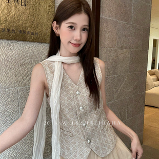 LS-26秋上新清简云襟纯色V领修身百搭温柔日常小衫(配飘带)61838