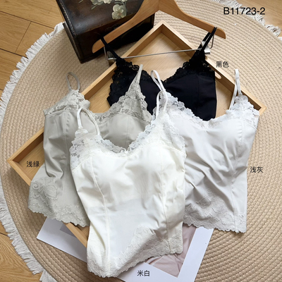 B22-心带胸垫固定杯美背防走光外穿打底背心(不可拆胸垫)B11723-2