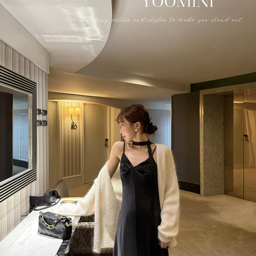YOOMINI-廓形宽松温柔松弛氛围感外套毛衣M60616-SR