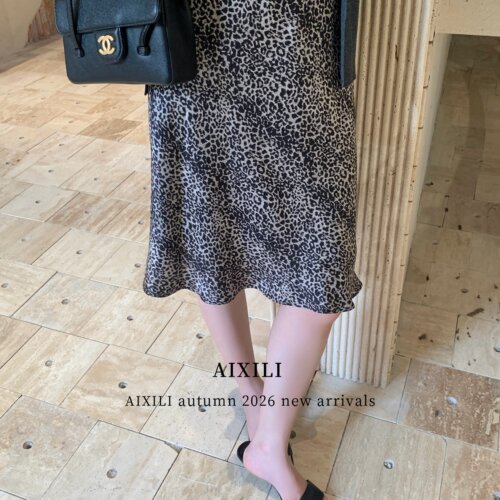 AIXILI爱西里-浪漫高级氛围感复古豹纹半身裙气质短裙半身裙A2573