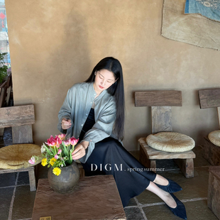 100亚麻 DIGM 高级松弛感简约百搭通勤纯色亚麻宽松显瘦休闲衬衫