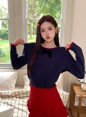 FEIMAO（YIMAO）-点蝴蝶结百搭保暖毛衣(配可拆卸蝴蝶结)（含15羊