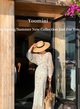 YOOMINI-修身鱼尾度假风氛围感优雅长裙2026早春连衣裙Y11185-DSH