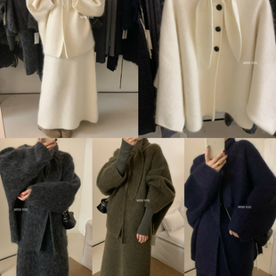 MISSYOU气质新韩系温柔风A版宽松百搭高品质超幼马海毛羊毛半身裙