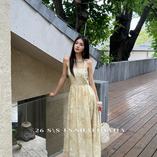 LS-26夏上新优雅气质舒适时尚吊带连衣裙23282