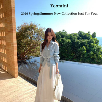 YOOMINI-A型搭白宽松百搭长裙2026初春半身裙(OWENANA)Y18832-DSY