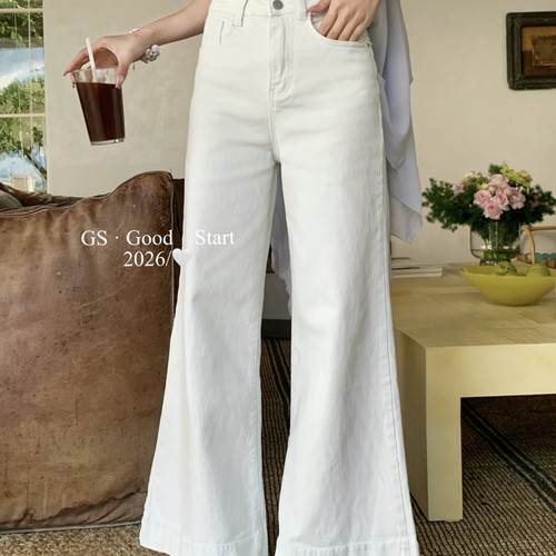 GS.GOOD START-紧身巨好搭夏季韩系气质百搭复古喇叭牛仔裤D3210