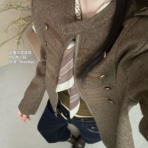 Miss Rao欣尧AOT-呢子短款外套超级推荐短外套(单卖短外套)65217