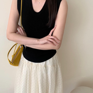 TOMORROW-爽休闲百搭大u领背心(含100羊毛)(亏清薅羊毛)SJLD221