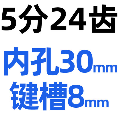 45钢成品孔链轮10A5分21 22 23 24 25 26 28 30齿带台阶顶丝孔