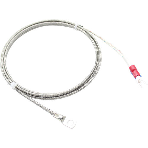 K型贴片式表面端面热电偶冷压鼻探头Pt100温度传感器圆孔测温探头