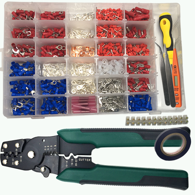 30合一组合套装连接器线耳鼻x子铜冷压接线端子压线端子电线接线
