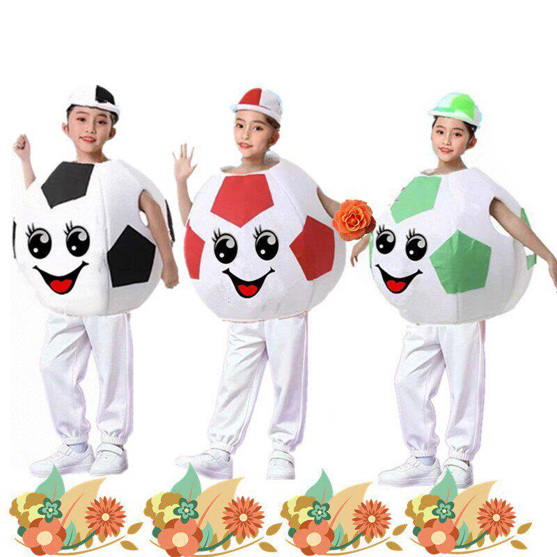 六一儿童足球演出服开幕式造型幼儿园卡通人偶服装足球宝贝表演服