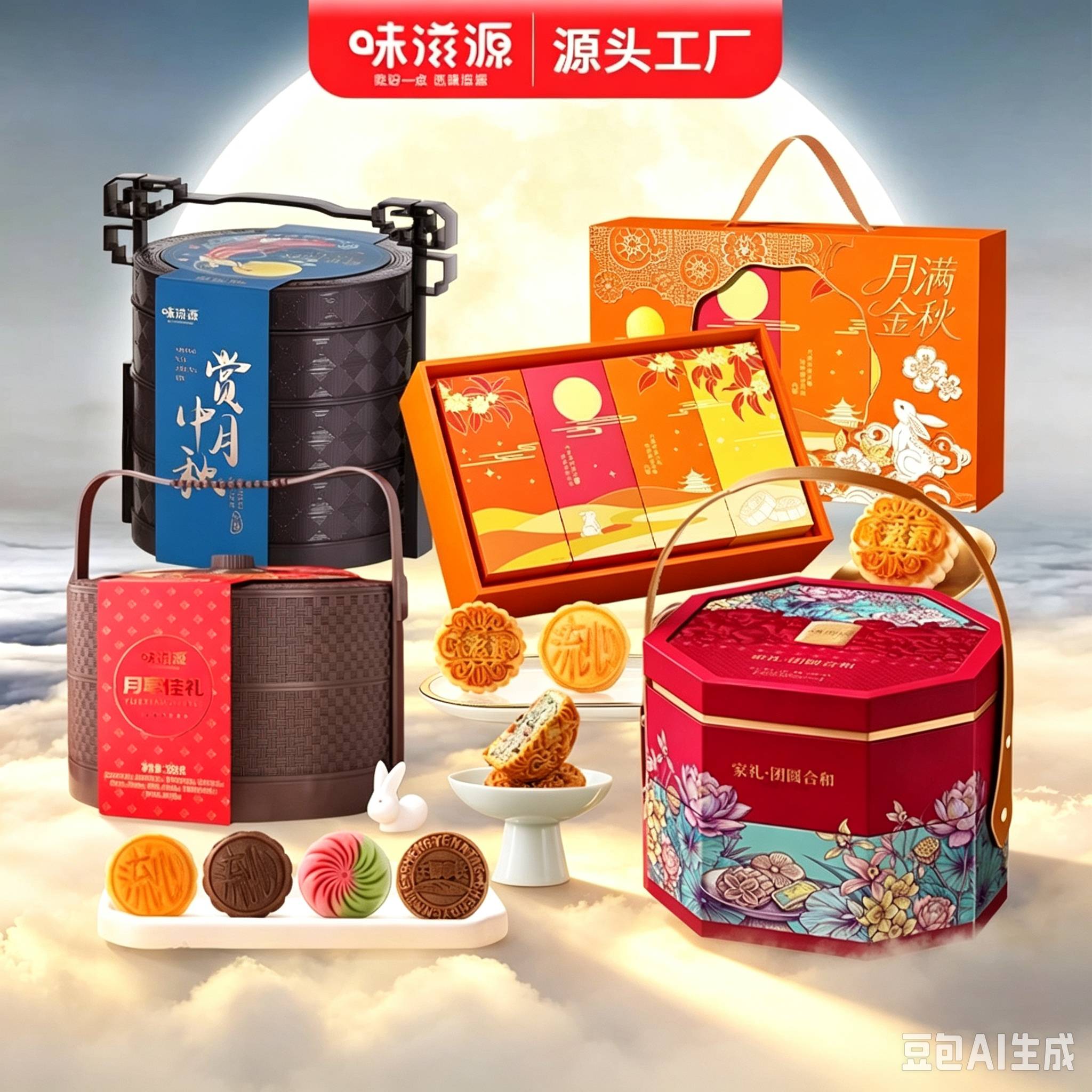 味滋源中秋月饼礼盒多口味点心