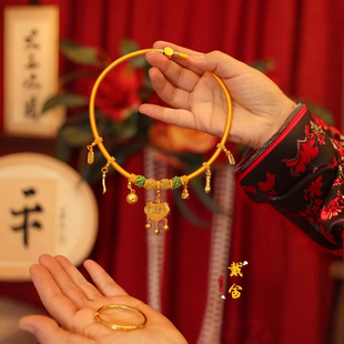 宝宝生日抓周用品周岁仪式拍照道具布置聪明门启智锣食福碗戴金