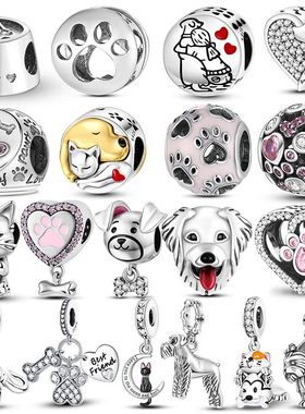 Dog Pet Charms Silver 925 Doggy Paw French Bulldog Bones Bea