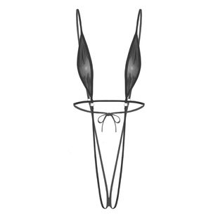 ace-up Bathing Suit Sheer Mesh Crotchless Bodysuit Slingkini