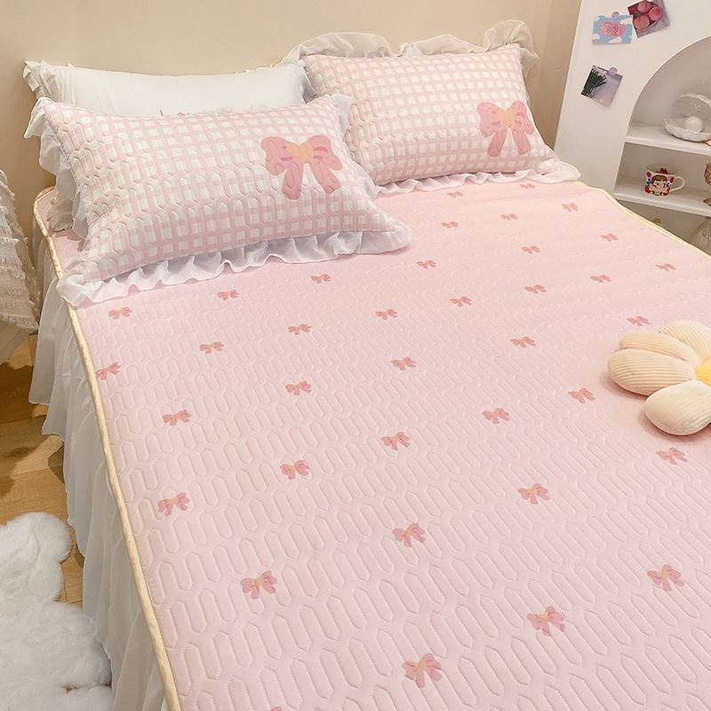 Latex mat bed skirt summer ice silk mat machine washable air
