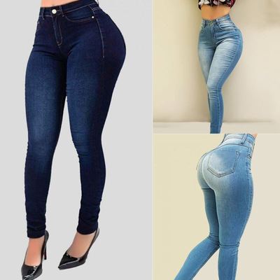 2022fashion jeans women high waist ladies long pants 女裤
