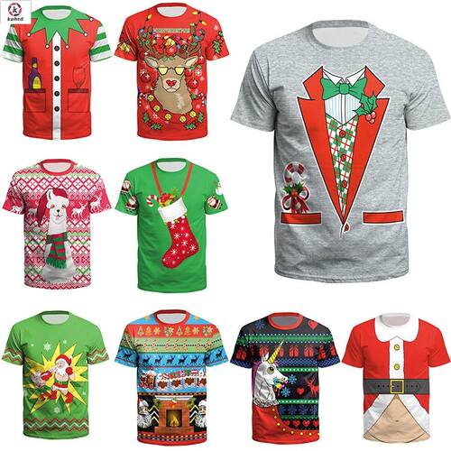 Christmas 2020 new spot youth short-sleeved T-shirt 圣诞t恤