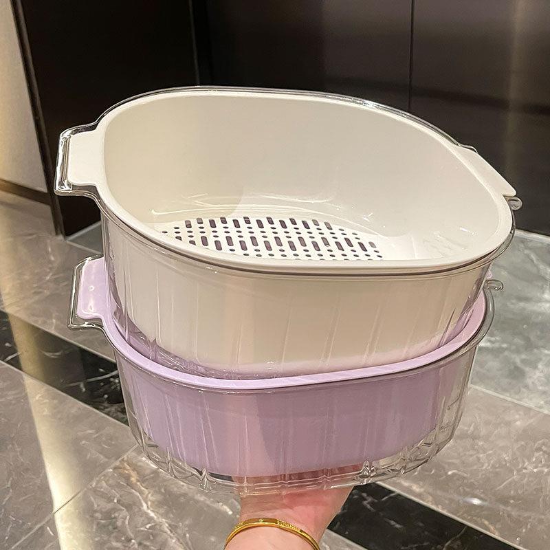 双层洗菜盆沥水篮家用客