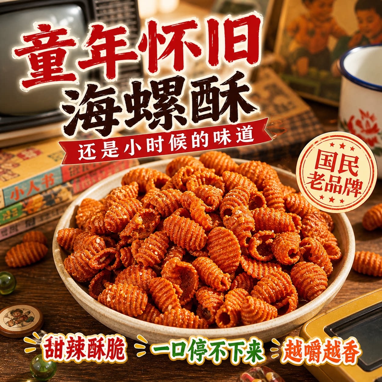 复购率超高的麻辣甜辣海螺酥蜗牛图片