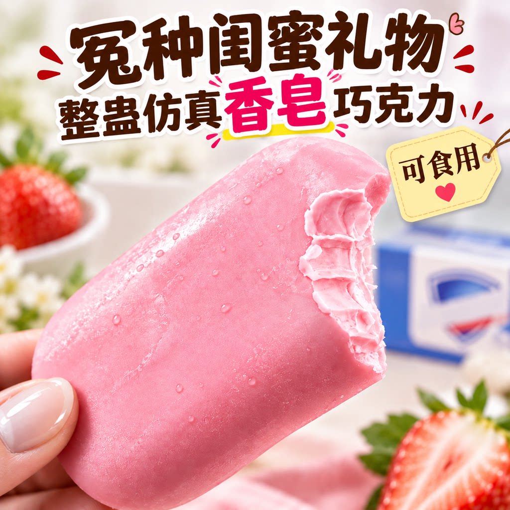 可以吃的香皂巧克力整蛊搞怪创意小零食礼物肥皂糖果（代可可脂）