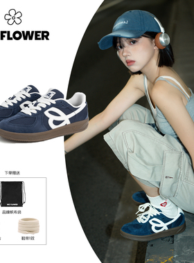 We flower德训鞋女2025新款男女同款百搭休闲板鞋透气耐磨潮鞋