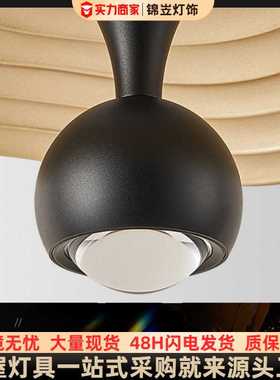 可升降现代艺术书房单头吊灯极简飞碟北欧轻奢新款卧室床头小吊灯