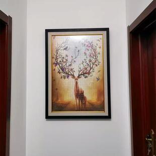 拼图框定 制2000片3000片4000片50*75创意画框简约相框底托盘装饰