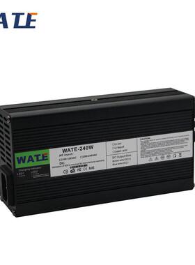 50.4V4A充电器 12S 44.4V锂电池智能充电器 红色铝壳带风扇