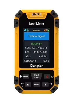 网感彩屏测亩仪s4黄色英文版农田测量 wanggan land meter s4