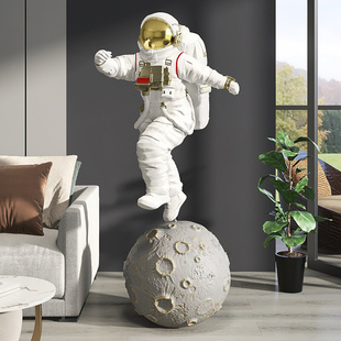 大型宇航员雕塑客厅落地摆件家居饰品太空人办公室开业乔迁礼物