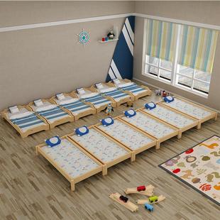 幼儿园床托管班小学生午睡床儿童实木木质叠叠床小床幼儿 2024新款