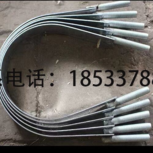 U型卡镀锌铁卡p型卡卡吊装铁卡螺母聚氨酯管托中央空调木托抱箍