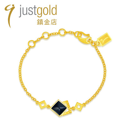 justgold鎮金店几何魅力黄金足金手链1226981Y