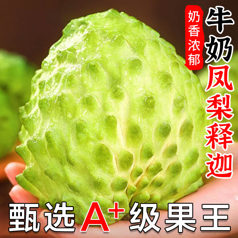 广西凤梨释迦果5斤新鲜水果当季牛奶凤梨番荔枝林檎佛头整箱包邮