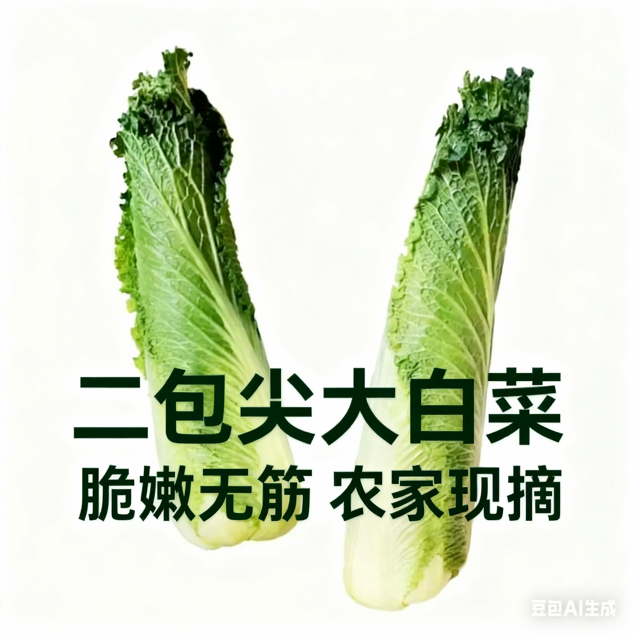 二包尖品种白菜 农家露天种植 脆甜无筋不乱汤 一箱4颗