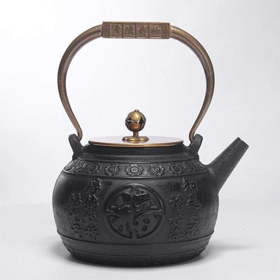 火巽堂日式复古茶壶铸铁烧水沏茶生铁壶单壶提梁煮茶器老铁壶茶具