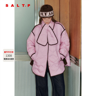 SALT.P可颜轻薄鸭绒羽绒服女宽松含围巾2025冬季新款AC35508220